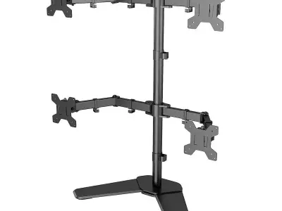 Quad Monitor Mount 3D model