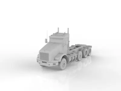 Kenworth T800 Chassis Truck 4axle 2005 3D print model