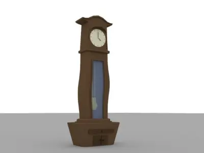 Cartoon clock Free low-poly 3D model
