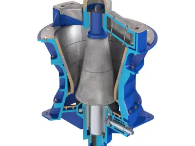 Gyratory Crusher Low-poly 3D model