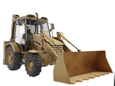 Backhoe Loader 3D model purchase