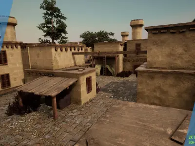 Medieval Town Kit  Low-poly 3D model