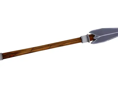 Stylized Medieval Spear Low-poly 3D model
