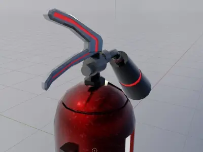 Game-ready futuristic fire extinguisher Free low-poly 3D model