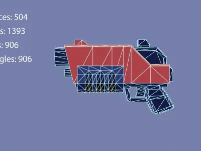 Toony Series - Stylized SciFi Gun Free low-poly 3D model