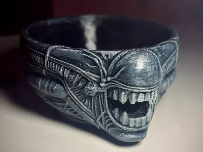 Alien Xenomorph Bowl STL Sci-Fi Horror 3D  3D print model