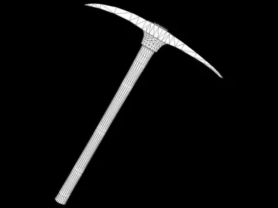 Old Pickaxe PBR Low-poly 3D model