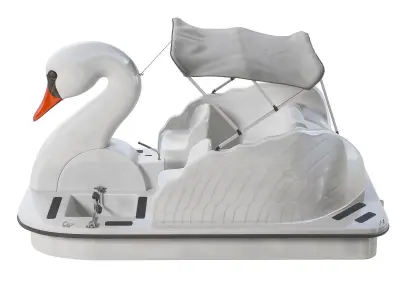 Swan Paddle Wheeller pedal boat 3D model