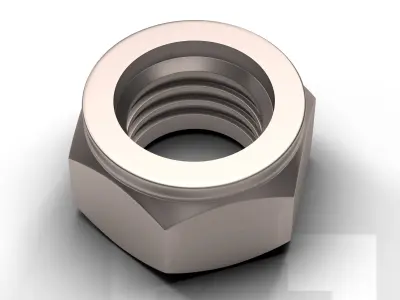 Hex Nut Low-poly 3D model Low-poly