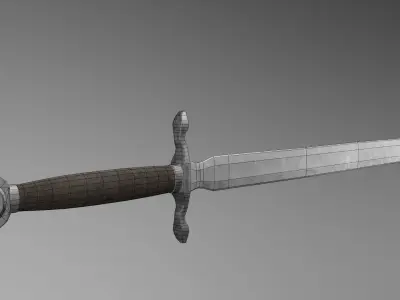 Medieval Simple Sword Free low-poly 3D model