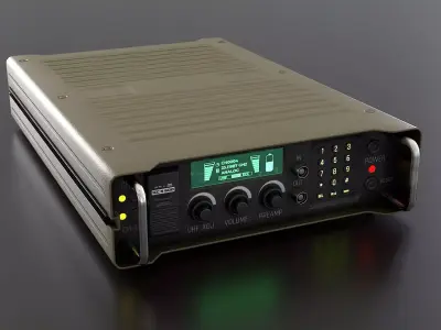 Military Radio Communication Device Low-poly 3D model