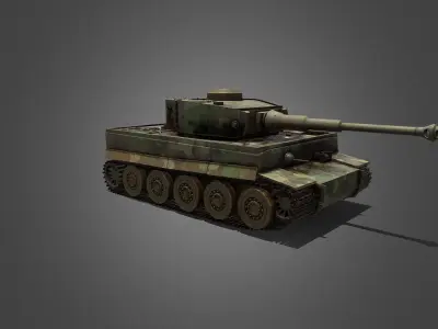 Tiger Tank 2 Camo Types  3D model