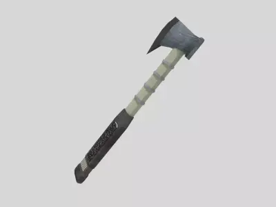 low poly military axe Low-poly 3D model