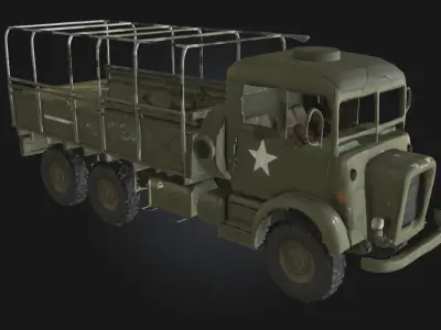 Military Cargo Truck  Armored Transport Vehicle Model 3D model