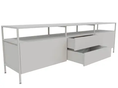 Media Console Mid Industrial 3D model