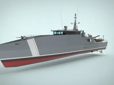 Coastguard Patrol Ship 3D model V1