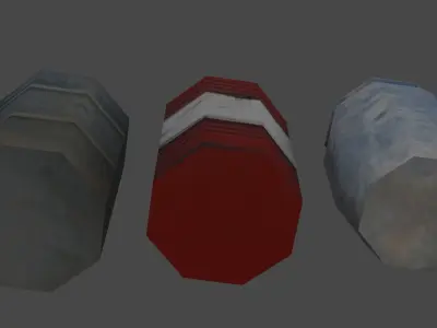 PS1 Low Poly Barrel Collection Free low-poly 3D model