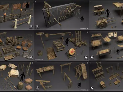 Medieval Collection  3D part 2 3D model