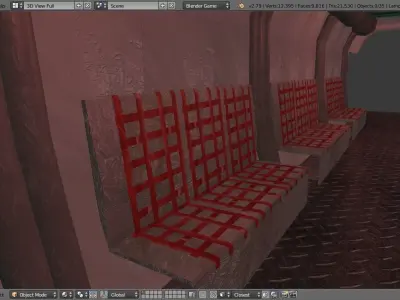 Aircraft Military Inside  Low-poly 3D model