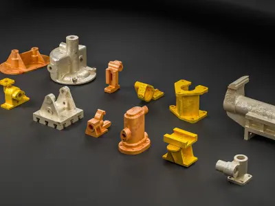 Building Blocks Kit Casted Parts Hard Surface Special V11 Low-poly 3D model