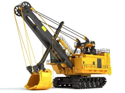 Mining Rope Shovel 3D model