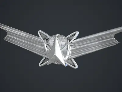 Space Operations Badge Low-poly 3D model
