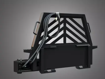 Tree Shear Compact Track - Skid Steer Loader Attachment 3D model