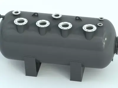 Refinery Acid Reaction Retention Tank 3D model