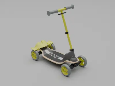 Baby stroller Low-poly 3D model buy