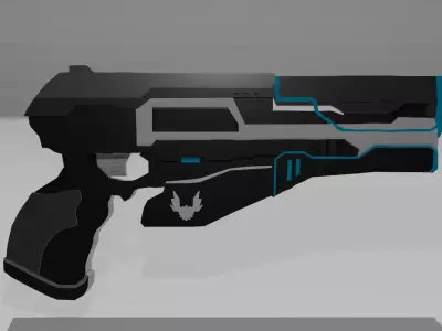 Sci-Fi nadia Taser Gun Low-poly 3D model