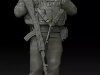 UKRAINIAN SOLDIER 02 3D print model