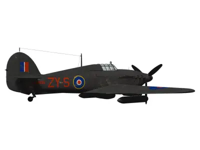 Hawker Hurricane MK2c 3D model