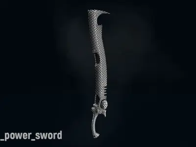 AC Klaive power sword Low-poly 3D model
