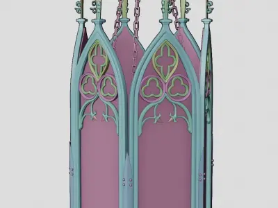 Gothic antique lamp 3D model