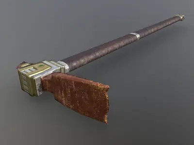 Hoe - Orichalcum Low-poly 3D model