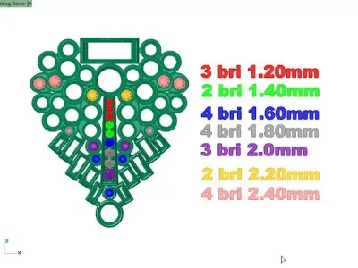 Symmetrical Diamond Brooch 3D print model