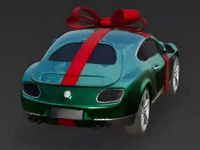 Gift-Wrapped Luxury Grand Tourer 3D Model Low-poly 3D model