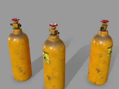 Oxygen Tank Low-poly 3D model buy