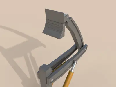 Hydraulic arm animated Free low-poly 3D model