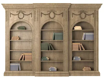 classical bookcase 3D model