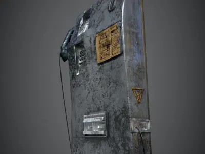 Pay phone Low-poly 3D model