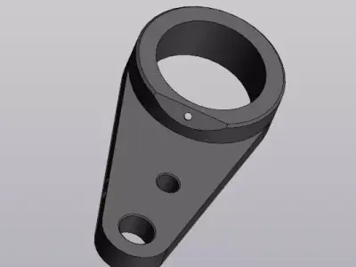 Mechanical Lever Arm with Bearing Eye - Machine Control Part 3D model