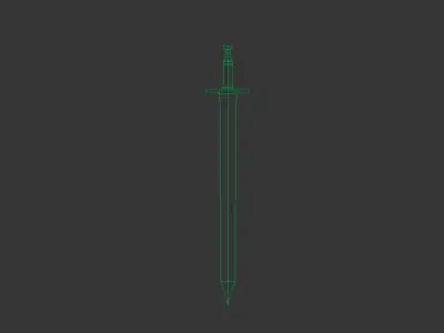Low-poly sword Low-poly 3D model