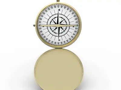 Compass gold ring 3D model