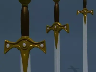 Sword Base Mesh B Free low-poly 3D model