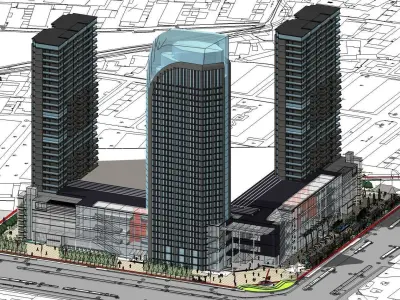Sketchup Commercial Office Complex 242 3D model