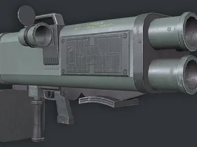 Rocket Launcher Game Ready 6   Low-poly 3D model