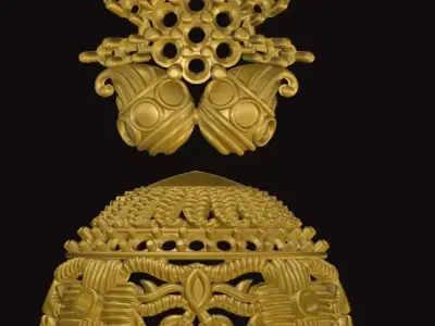 jumka gold ornament 3D print model buy