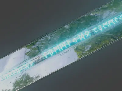 ancient sword Low-poly 3D model get