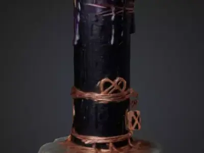 Arcane Candle  Low-poly 3D model